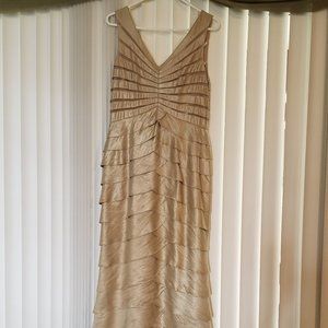 Adrianna Papell Tiered Metallic Maxi